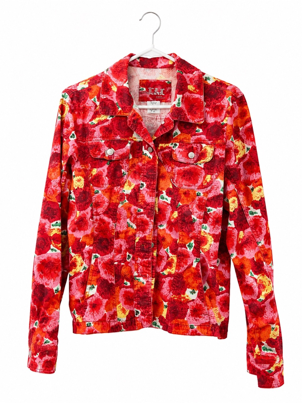 L.A.M.B. Red Floral Corduroy Jacket